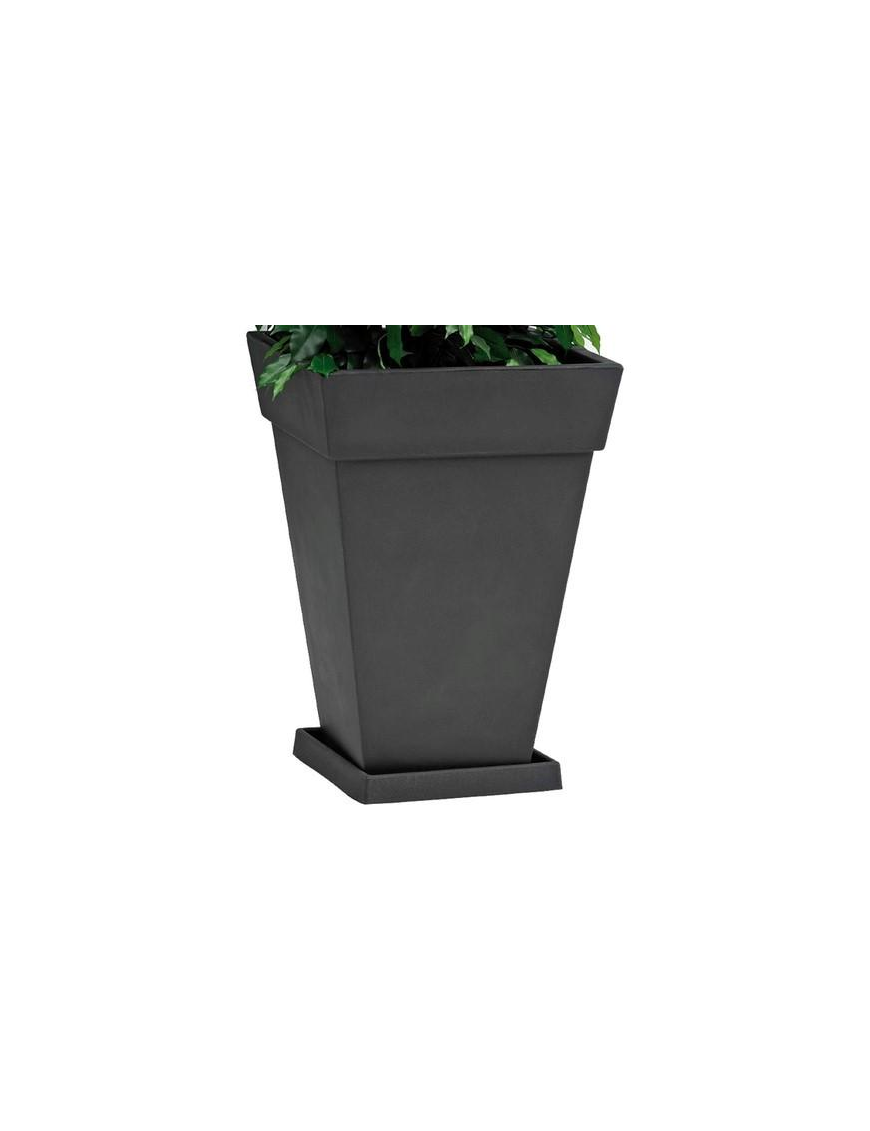 VASO CON FASCIA ANTRACITE 62x62x86.5 CENTIMETRI