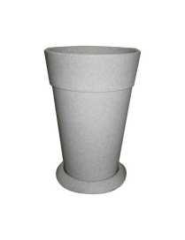 VASE WITH GRANITE BAND 37x54.5 CENTIMETERS