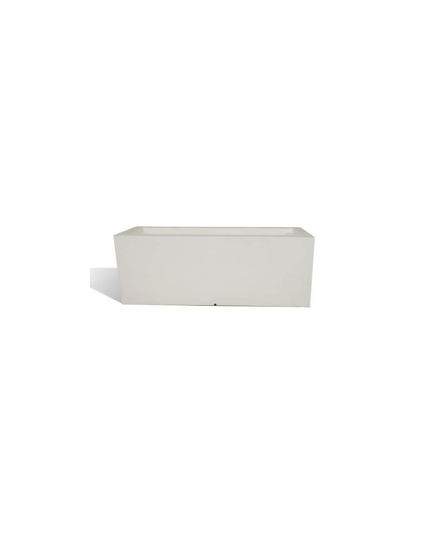 EMOTION WHITE RECTANGULAR VASE 100x40x40 CENTIMETERS