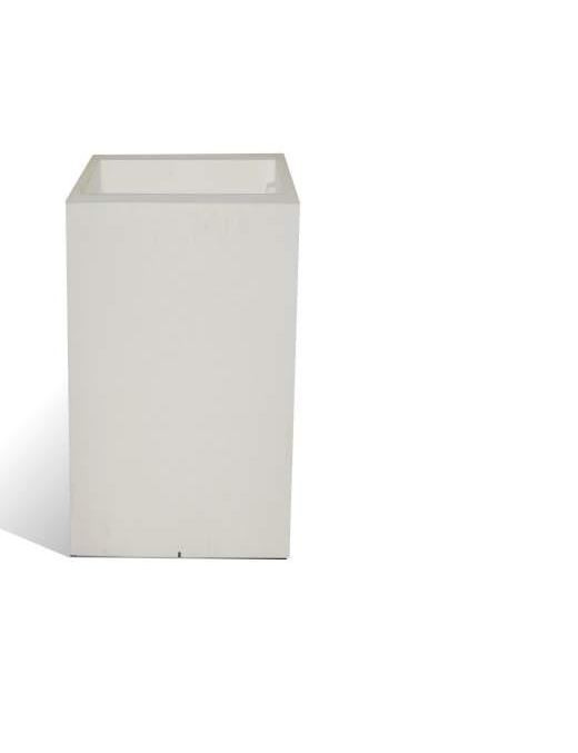 EMOTION VASO QUADRO BIANCO 40x40x80 CENTIMETRI