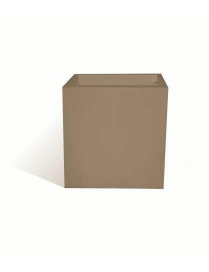 EMOTION SQUARE VASE TAUPE 40x40x40 CENTIMETERS