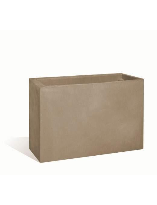 EMOTION RECTANGULAR VASE TAUPE 100x40x80 CENTIMETERS