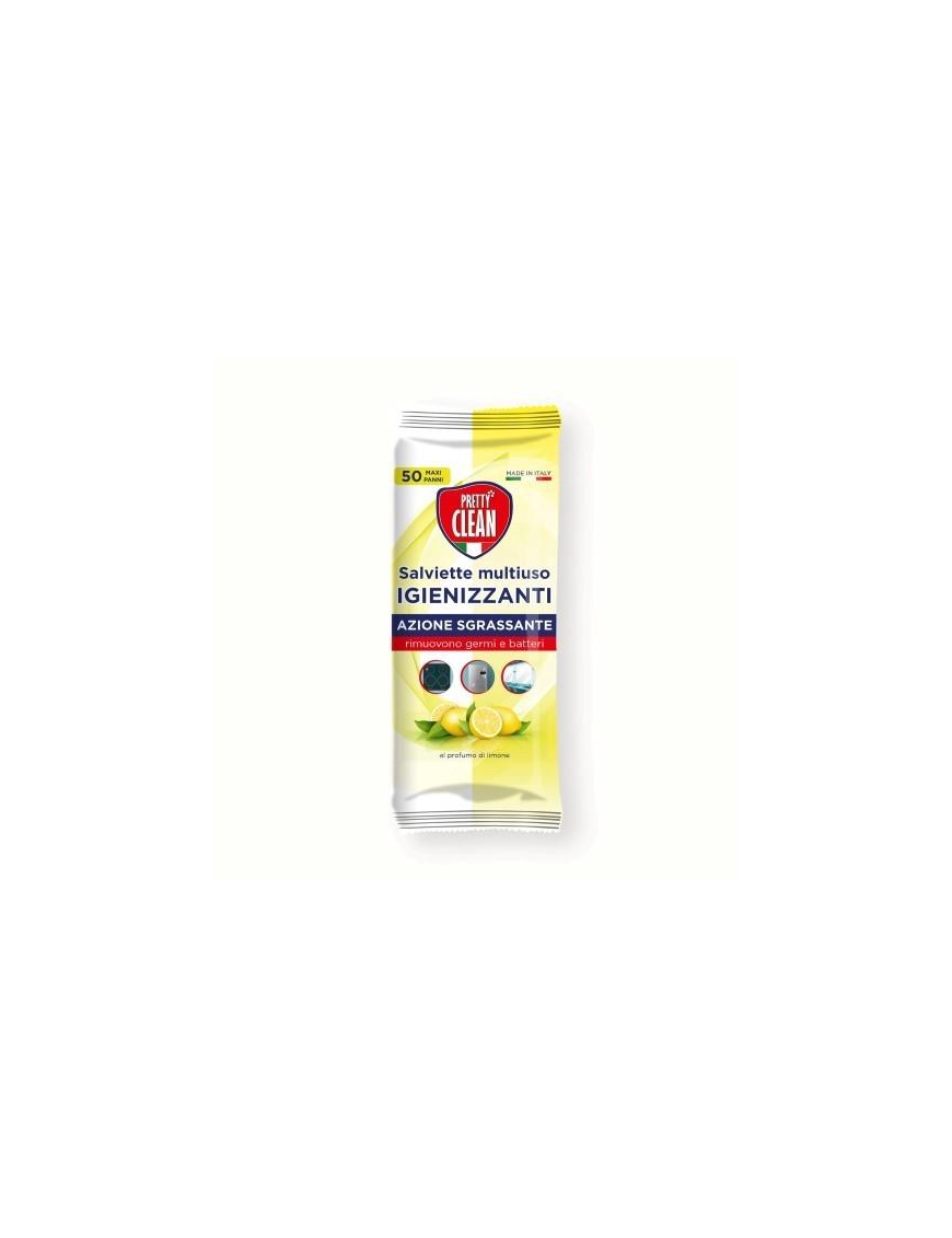 PRETTY CLEAN SANITIZING WIPES LEMON 50 pieces