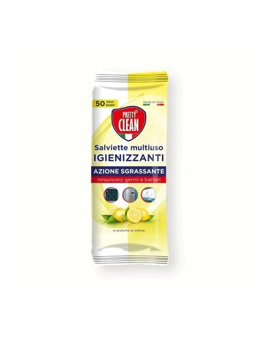 PRETTY CLEAN SALVIETTINE IGIENIZZANTI LIMONE 50pezzi