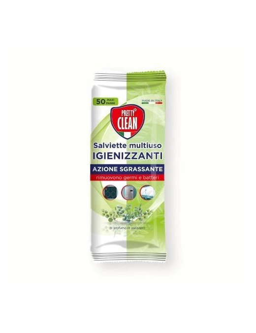 PRETTY CLEAN SANITIZING WIPES EUCALYPTUS 50 pieces