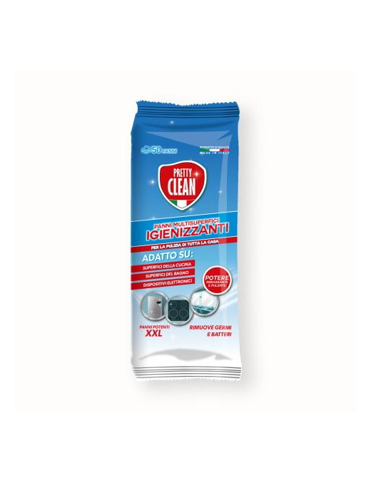 PRETTY CLEAN MULTIPURPOSE SANITIZING WIPES 50 pieces