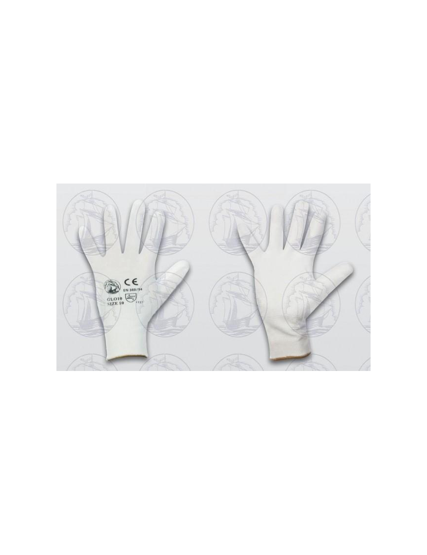 POLYURETHANE WORK GLOVES SIZE 9 WHITE