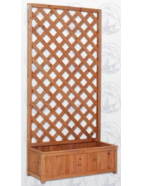 PANNELLO LEGNO RETTANGOLARE CON FIORIERA 75x180 cm