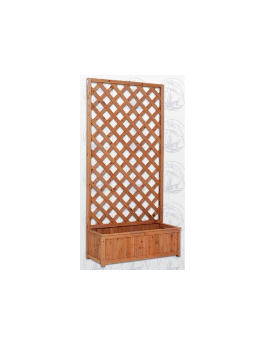 RECTANGULAR WOOD PANEL WITH PLANTER 75x180 cm