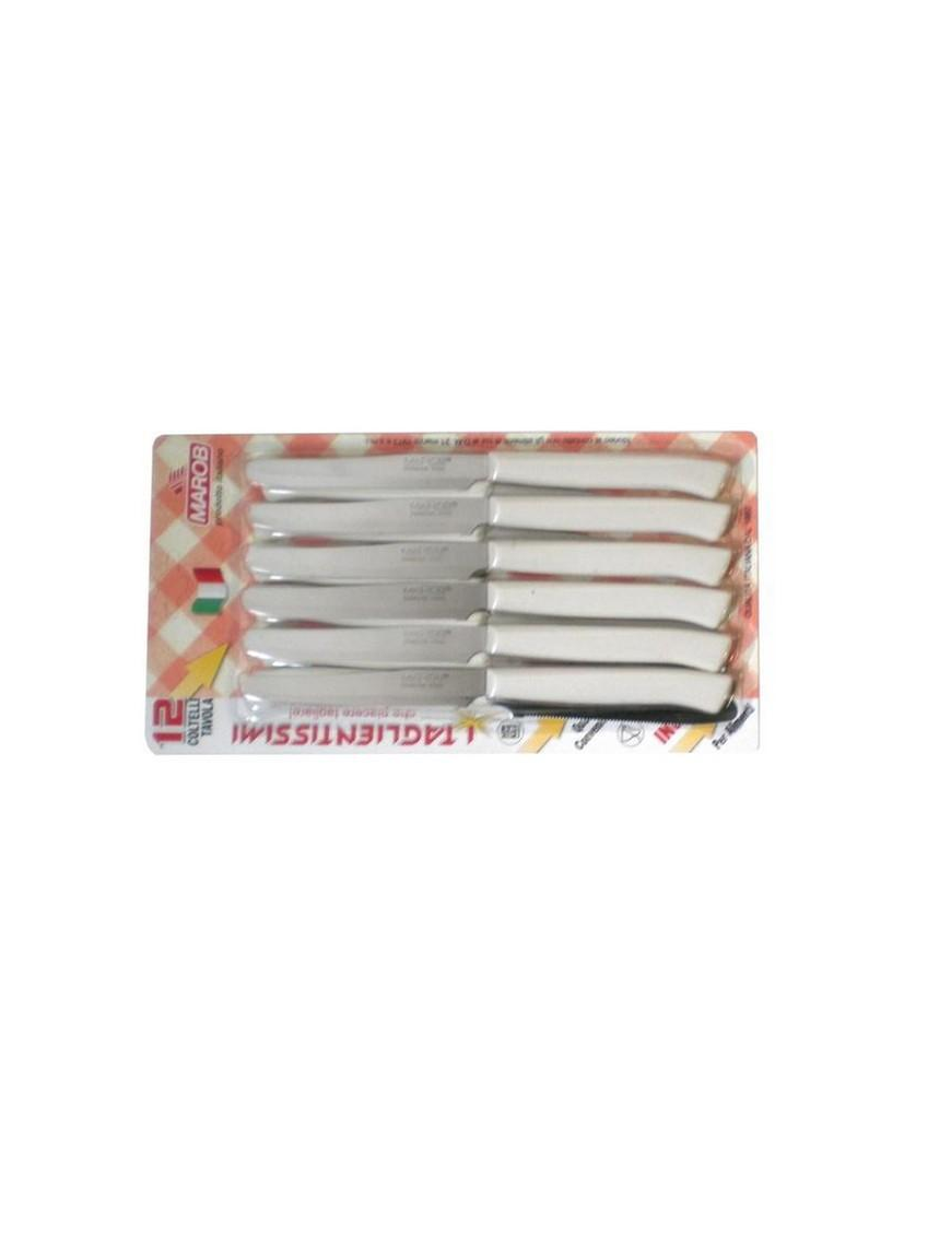 COLTELLI TAVOLA 12 PEZZI BIANCHI