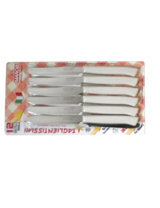 COLTELLI TAVOLA 12 PEZZI BIANCHI