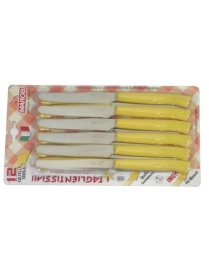 COLTELLI TAVOLA 12 PEZZI GIALLO