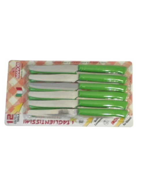 TABLE KNIVES 12 PIECES GREEN