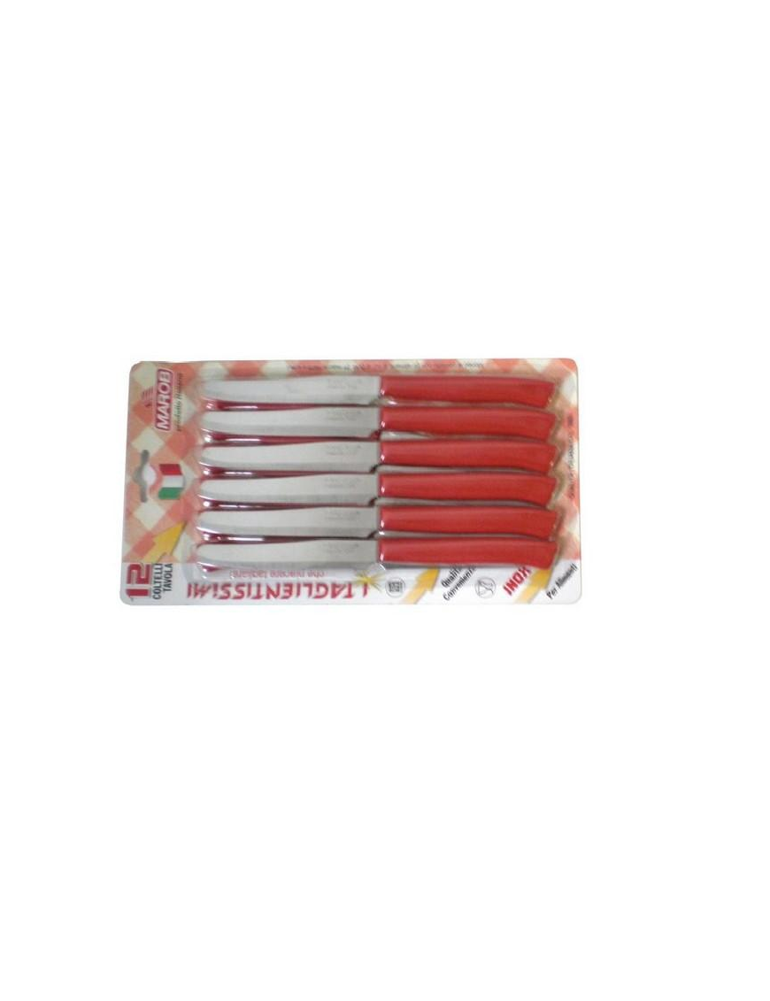 TABLE KNIVES 12 PIECES RED