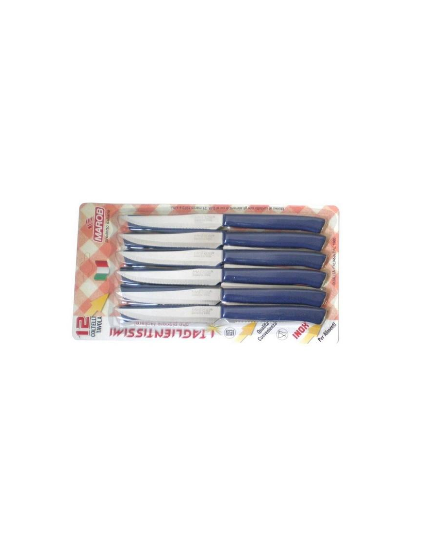 COLTELLI BISTECCA 12 PEZZI BLU