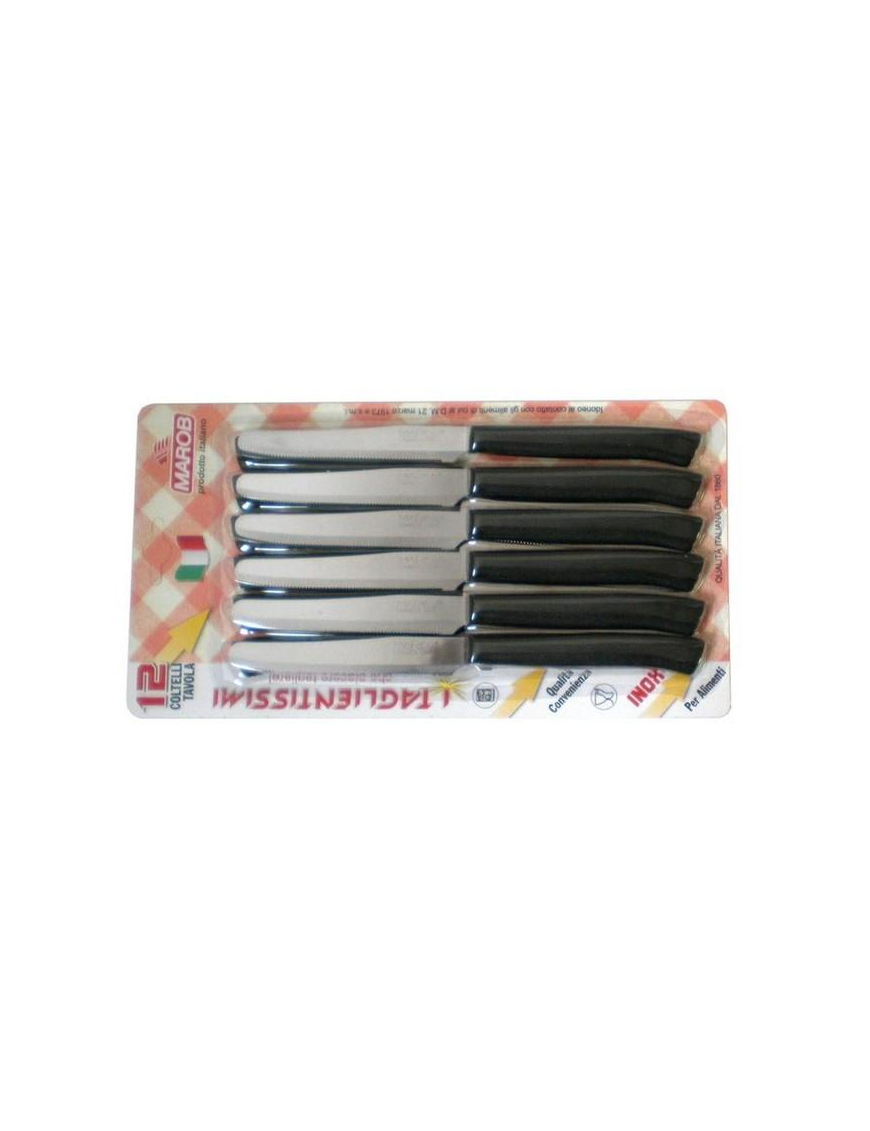 TABLE KNIVES 12 PIECES BLACK