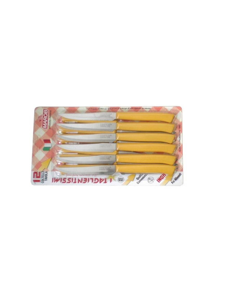 STEAK KNIVES 12 PIECES YELLOW