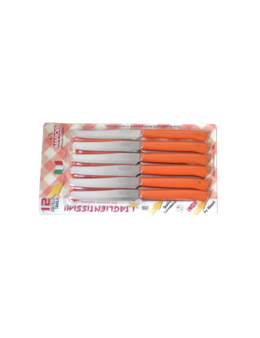 TABLE KNIVES 12 PIECES ORANGE