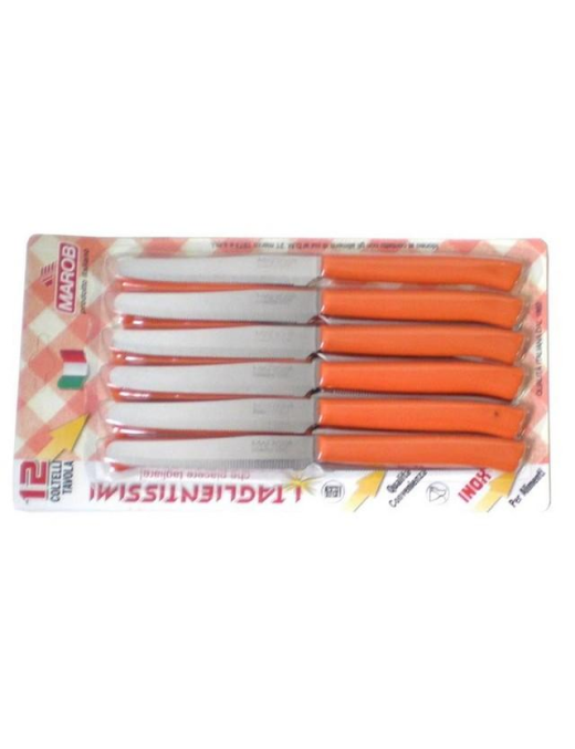 TABLE KNIVES 12 PIECES ORANGE