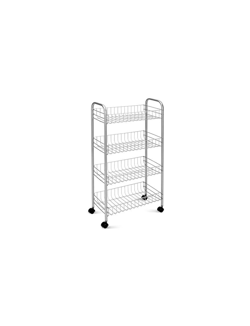SILVER SCAFFALE 4 PIANI ASCONA 41x26x86 CENTIMETRI