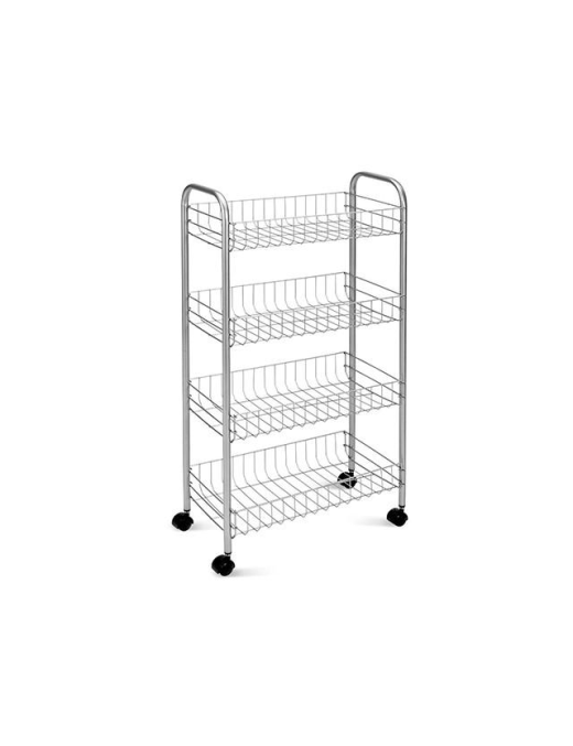 SILVER SHELF 4 TIERS ASCONA 41x26x86 CENTIMETERS