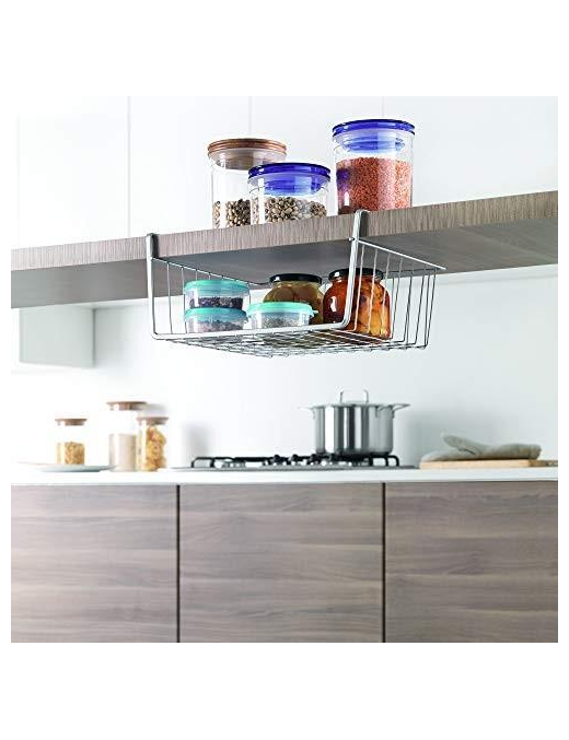 SILVER KANGURO BASKET WITHOUT WALL UNIT 30 CENTIMETERS