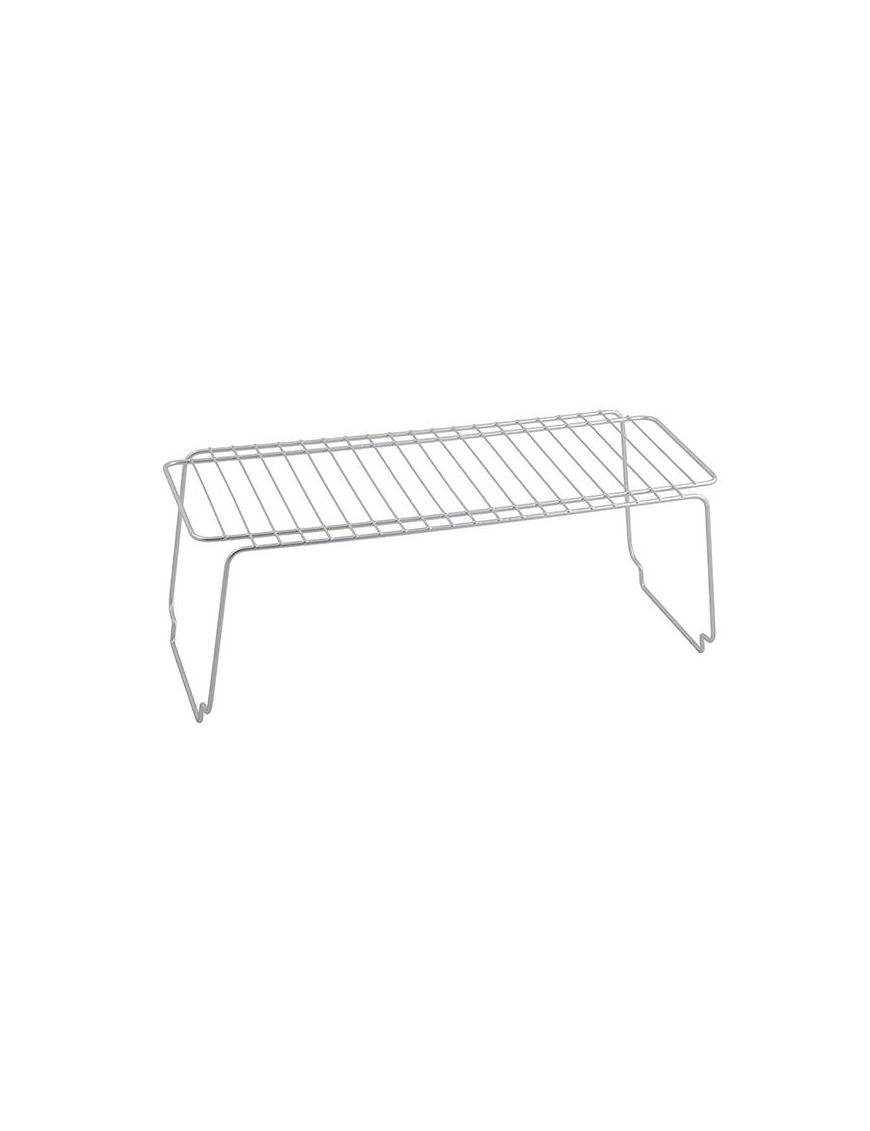 SILVER STACKABLE POLO SHELF 45x19x18 CENTIMETERS