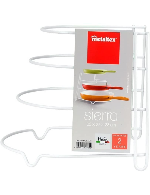 WHITE PAN RACK 4 TIERS SIERRA