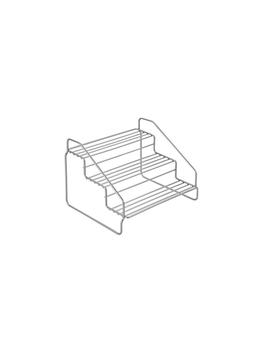 SILVER SPICE RACK 3 TIERS STEPPO