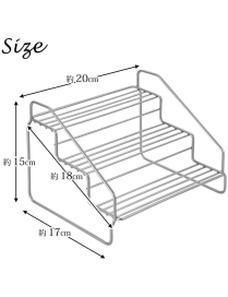 SILVER SPICE RACK 3 TIERS STEPPO
