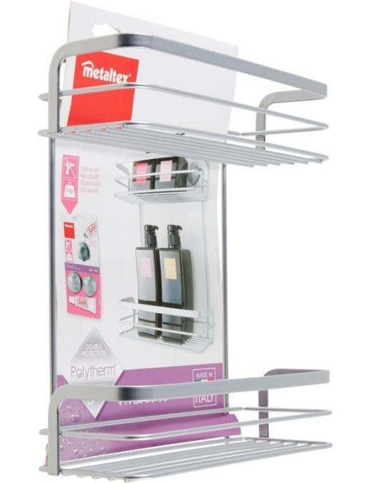 VIVA RECTANGULAR SHELF 2 SHELVES 26x10x30 CENTIMETERS