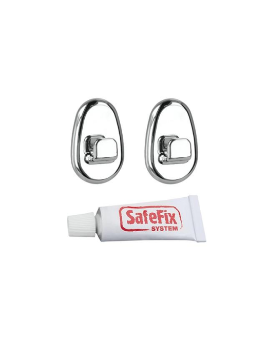 SAFE-FIX CHROME HOOKS+CENTIMETER GLUE
