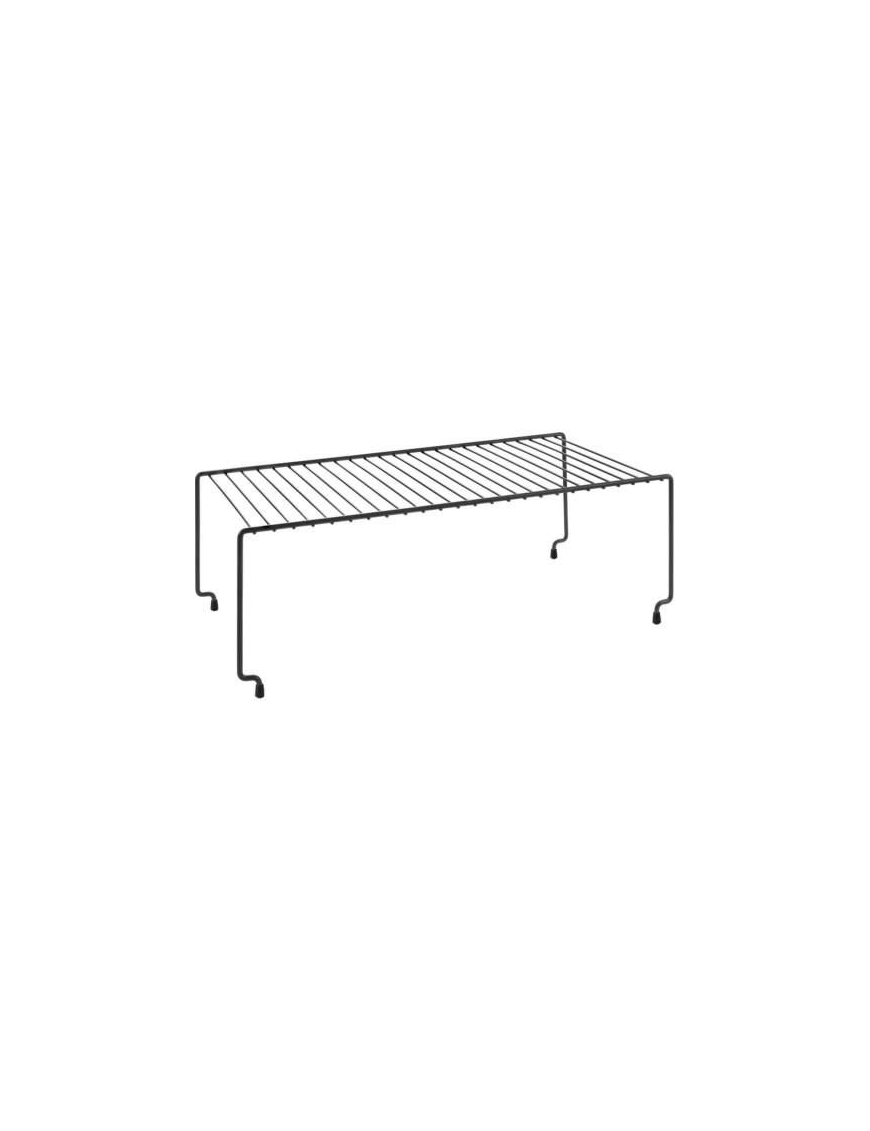 BLACK STACKABLE SHELF 47x23x15 CENTIMETERS