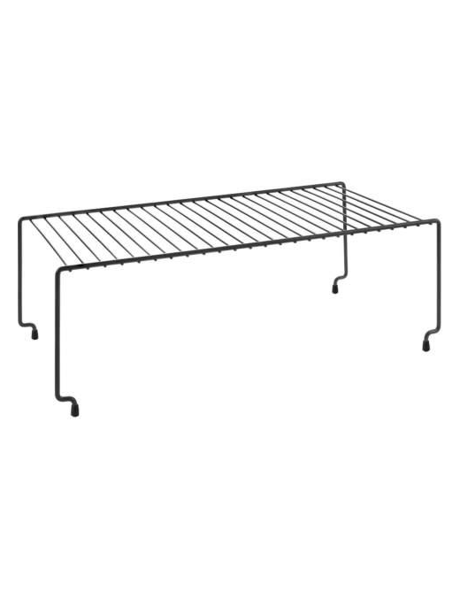 BLACK STACKABLE SHELF 47x23x15 CENTIMETERS