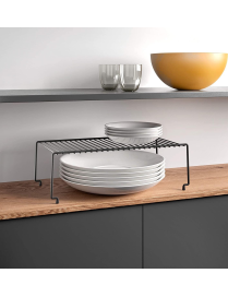 BLACK STACKABLE SHELF 47x23x15 CENTIMETERS
