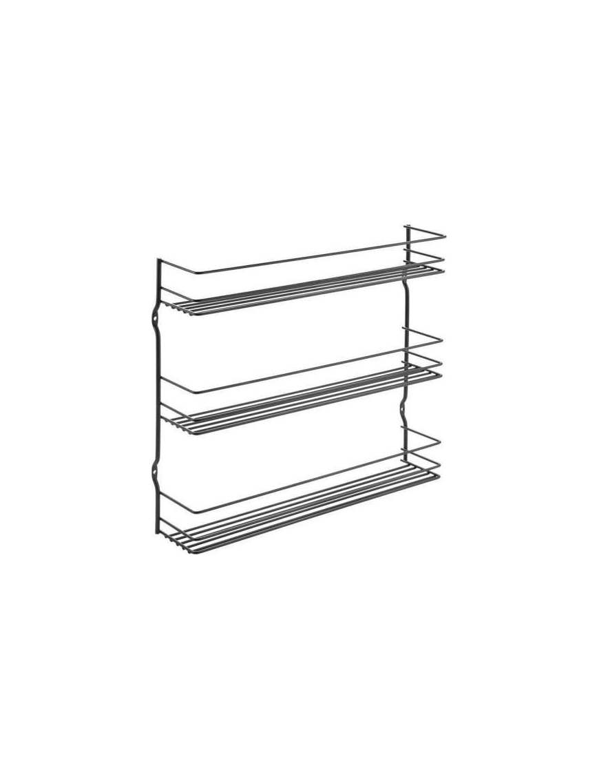 BLACK PEPITO SPICE RACK 36x8x32 CENTIMETERS