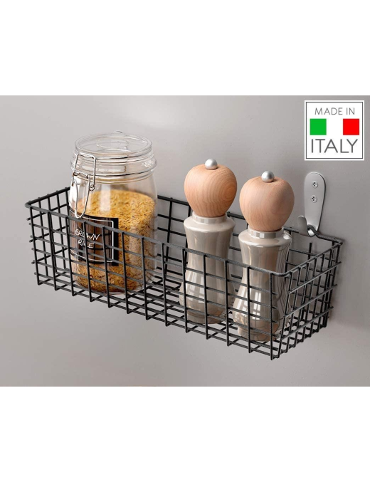 BLACK MULTIPURPOSE BASKET KOALA 33x12x9 CENTIMETERS