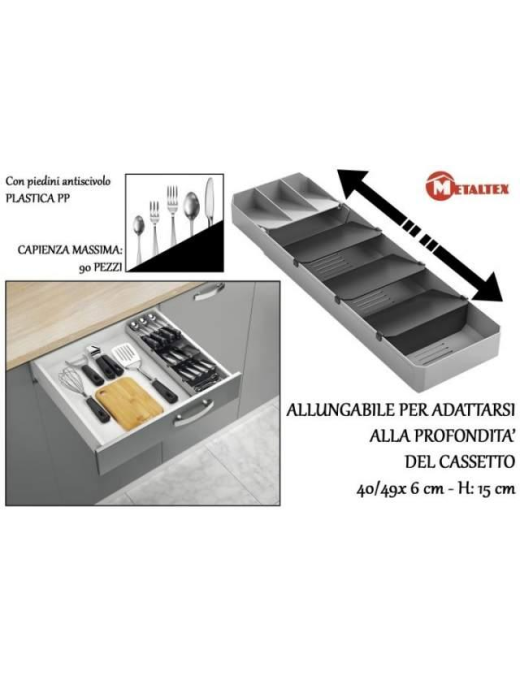 UNI FIT PORTAPOSATE REGOLABILE 40/49 x 6 x 15 CENTIMETRI