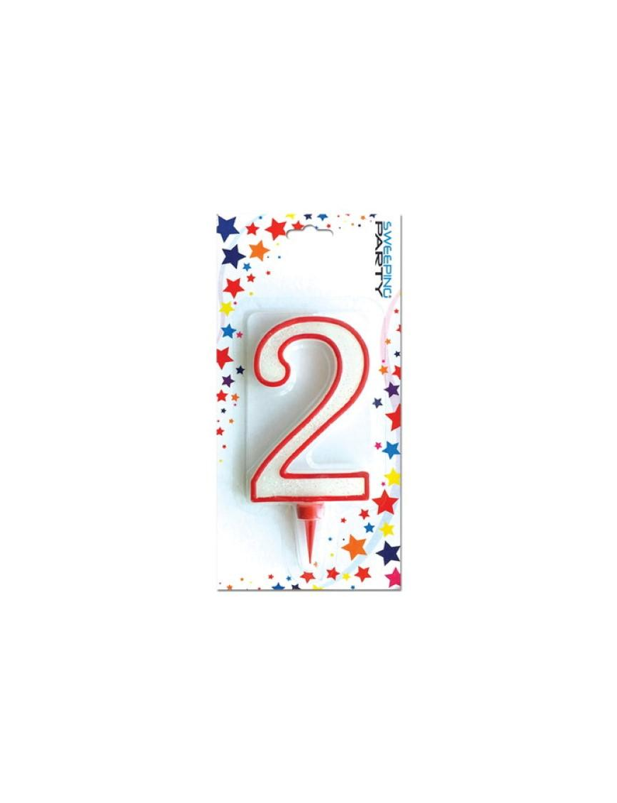 CANDELINA NUMERALE GIGANTE "2" 0279