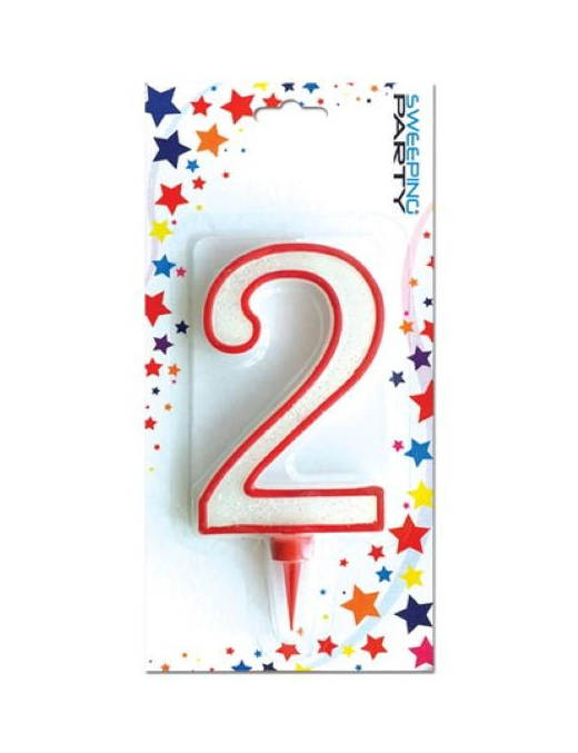 CANDLE NUMERAL GIANT "2" 0279