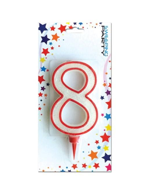 CANDELINA NUMERALE GIGANTE "8" 0330