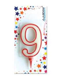 CANDELINA NUMERALE GIGANTE "9" 0347