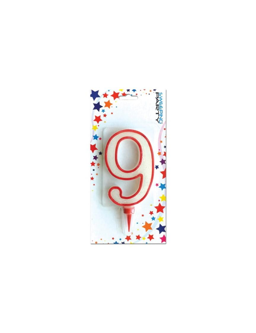 CANDELINA NUMERALE GIGANTE "9" 0347