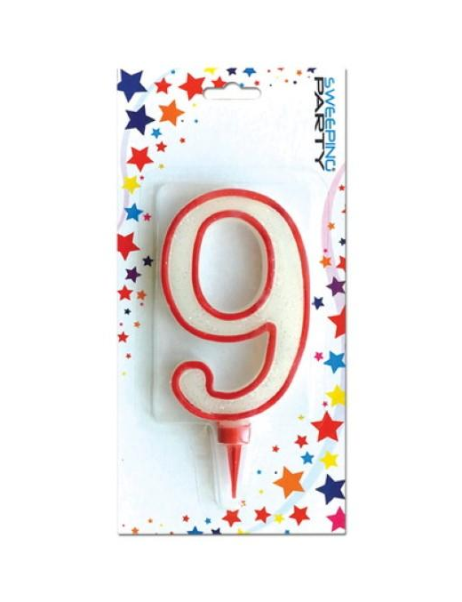 CANDLE NUMERAL GIANT "9" 0347