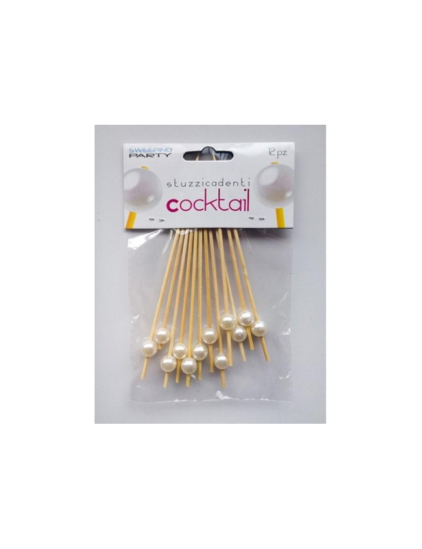 STECCHINI 10 CENTIMETRI 12 PEZZI PERLA BIANCA