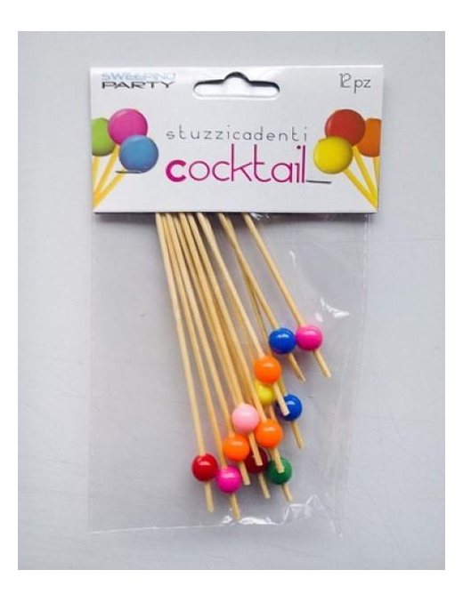 PICKS 10 CENTIMETERS 12 MULTICOLORED PIECES