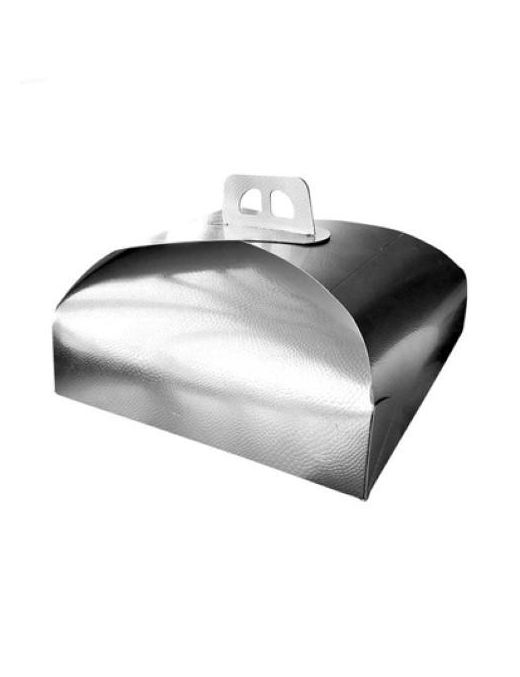 SILVER CAKE BOX 25x25 CENTIMETERS
