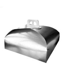 SILVER CAKE BOX 45x45 CENTIMETERS