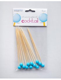 PICKS 10 CENTIMETERS 12 PIECES LIGHT BLUE PEARL
