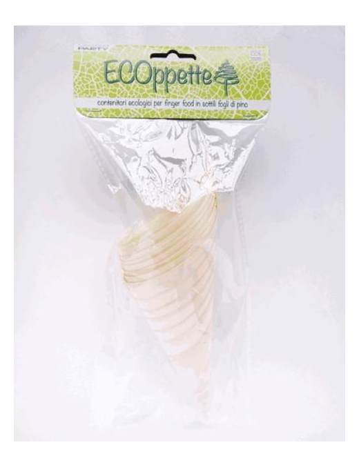 COPPETTE BAMBOO CONO 180 MILLIMETRI 8 PEZZI